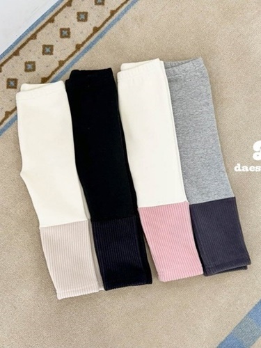 Fleece Veloure Two Tone Leggings