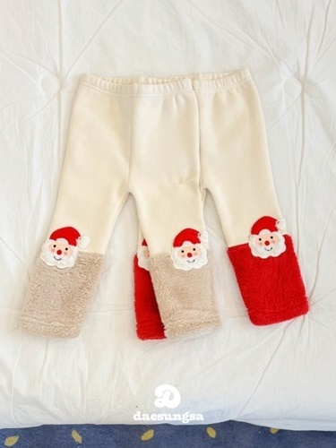 Fleece Santa Colored Leggings