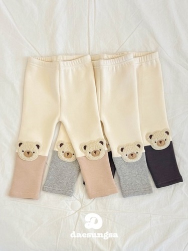 Fleece Bear Colored Leggings