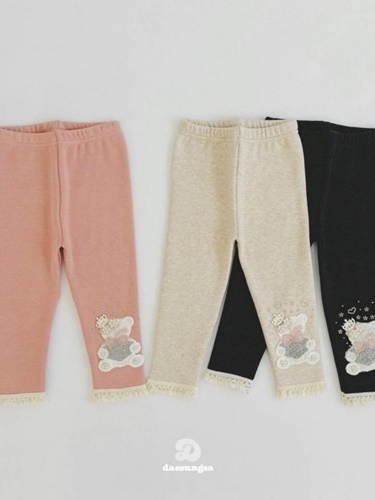 Fleece Cubic Bear Leggings