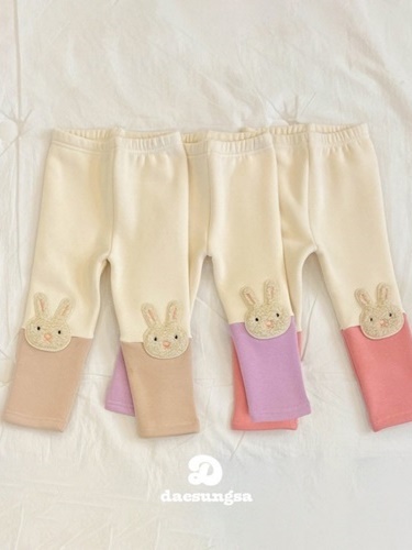 Fleece Rabbit Colored Leggings