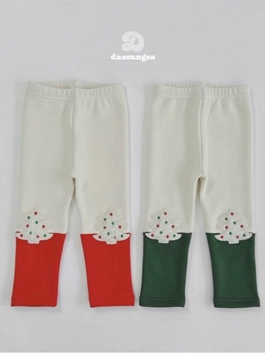 Fleece Tree Two Tone Leggings