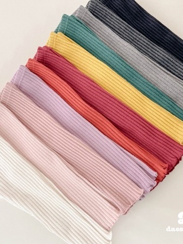 Peach Wave Rib Leggings