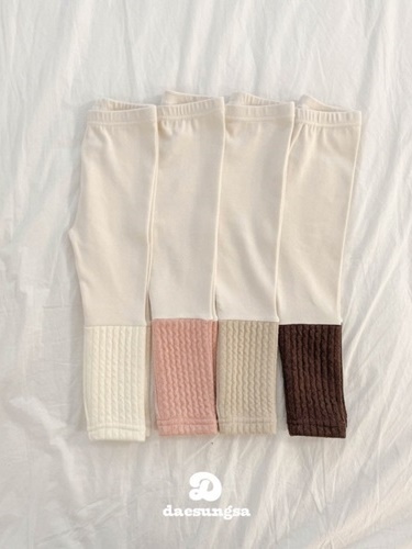 Peach Rib Two Tone Leggings
