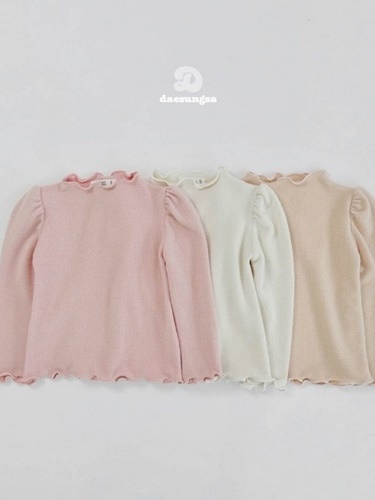 Peach Bony Rib Wave Tee