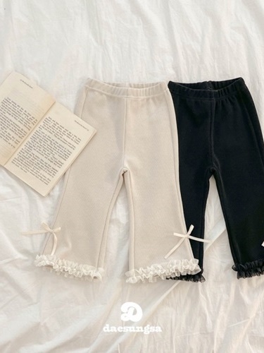 Lace Ribbon Bootscut Pants