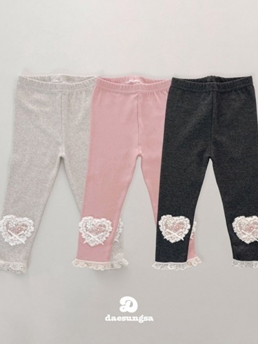 Ribbon Pink Heart Leggings