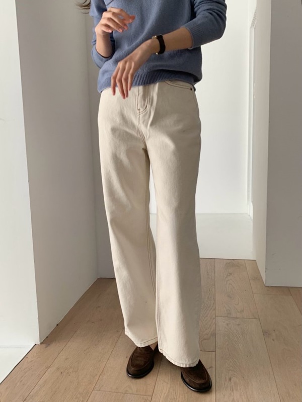 Fleece Denim Pants