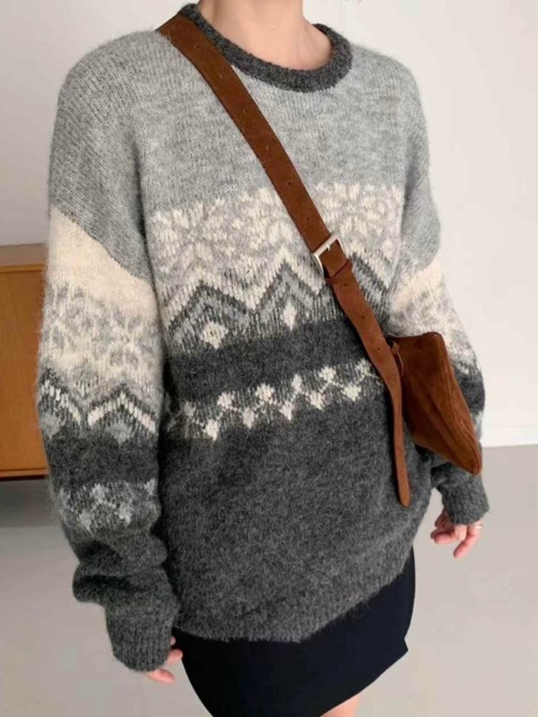 Snow Flower Knit Sweater