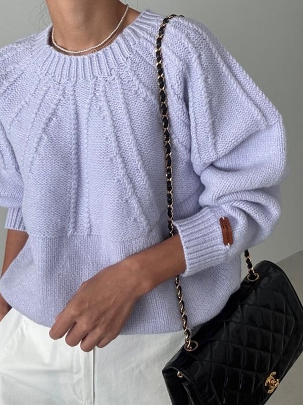 Cape Raglan Knit Sweater