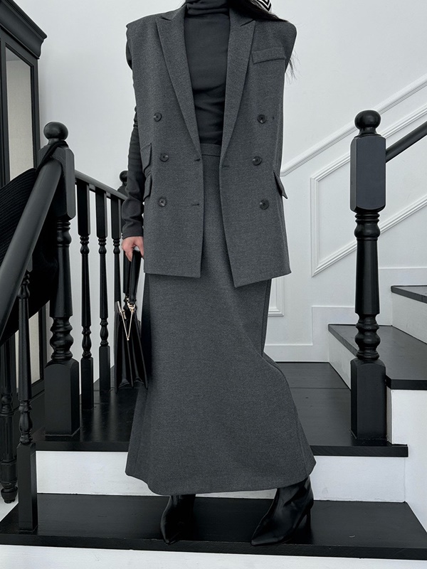 Boxy Wool Double Vest