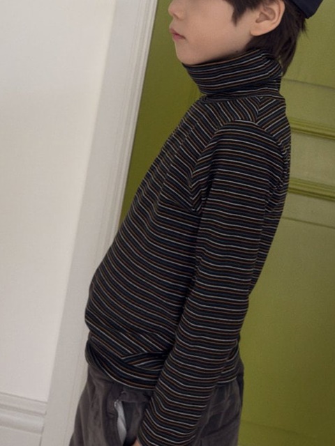 Stripe Turtleneck Tee