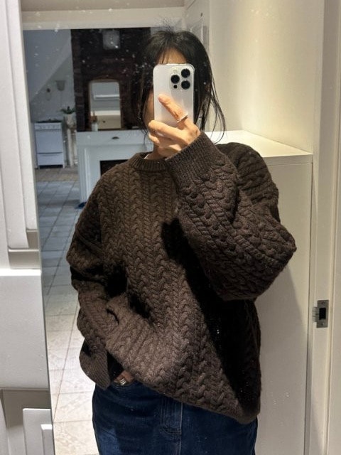 Peach Mom Knit