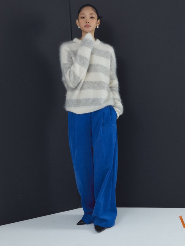 Corduroy Pintuck Banding Pants