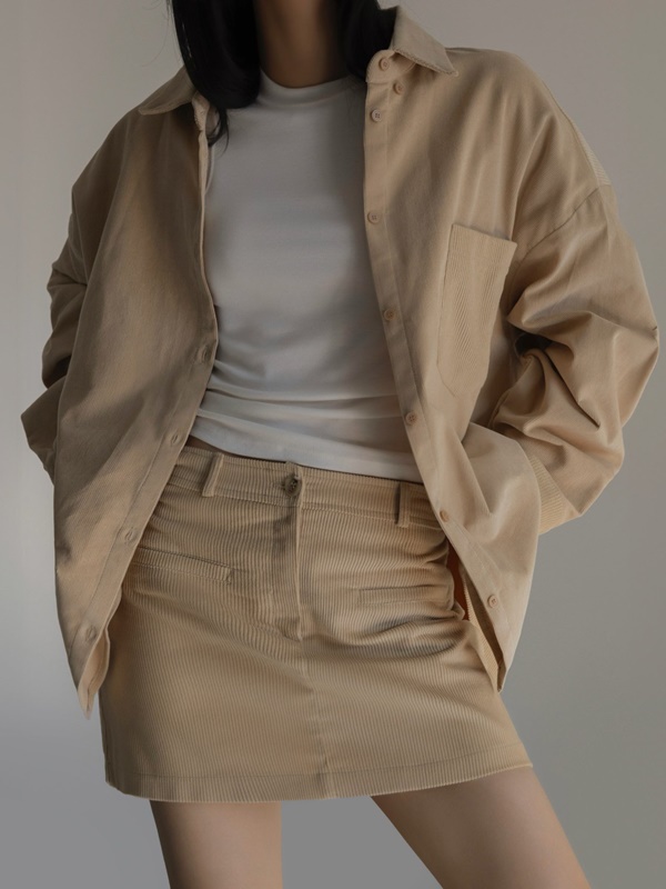 Corduroy Mini Skirt