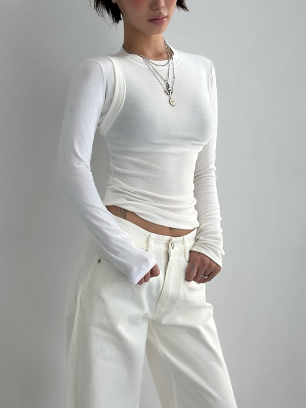 Wool Tensel Layered Tee
