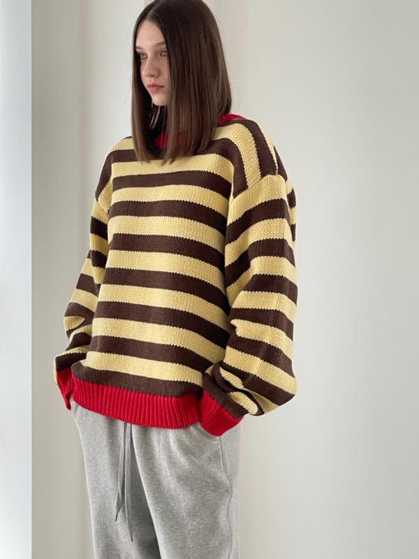 Stripe Wool Knit Sweater