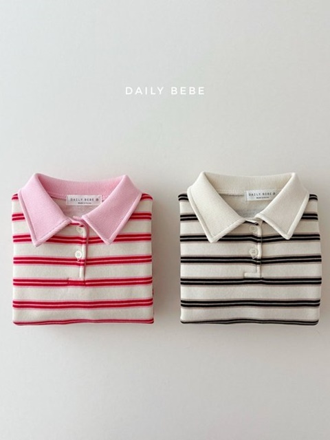Collar Stripe Sweatshirts
