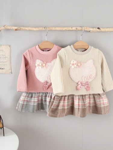 Two Flower Check One-piece