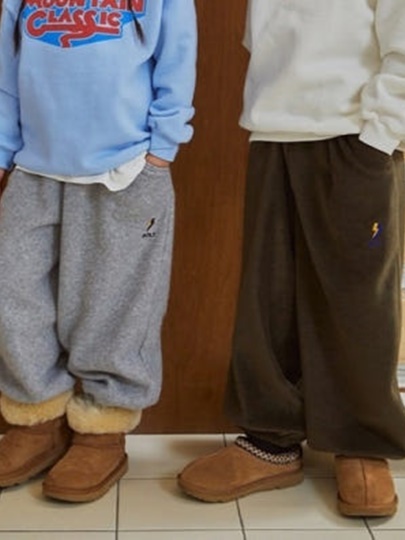 Bolt Embroidery Fleece Pants