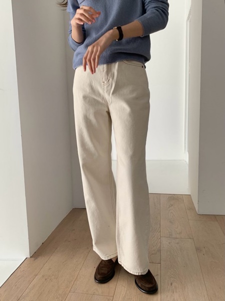 Fleece Denim Pants