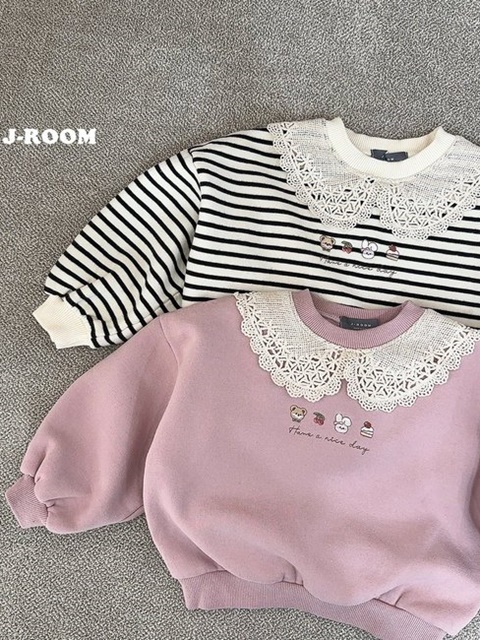 Frill Embroidery Sweatshirts