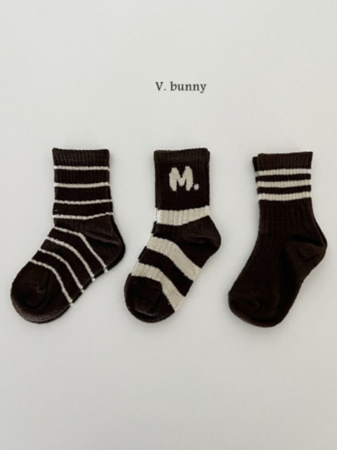 Stripe M Socks Set