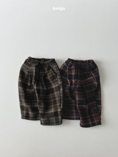 Check Wool Pants