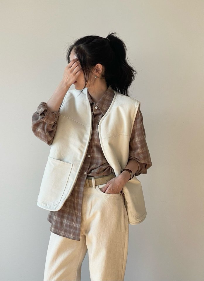 Amygrace - Korean Women Fashion - #momslook - Seattle Check Shirt - 4