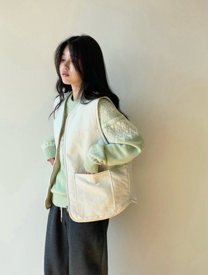 Amygrace - Korean Women Fashion - #womensfashion - Cotton Dumble Vest - 9