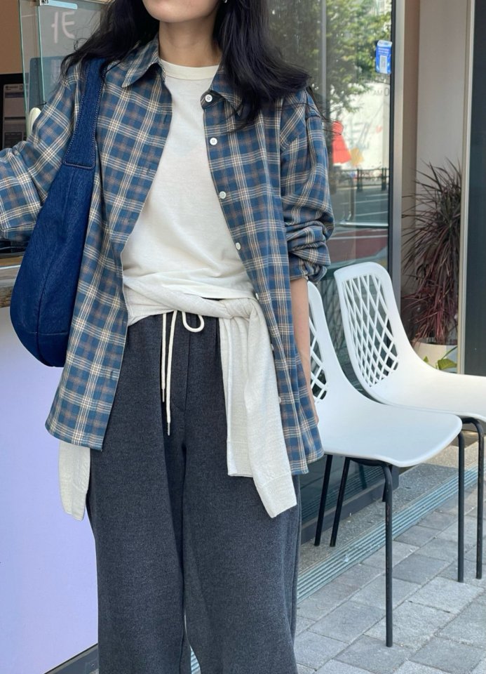 Amygrace - Korean Women Fashion - #womensfashion - Seattle Check Shirt