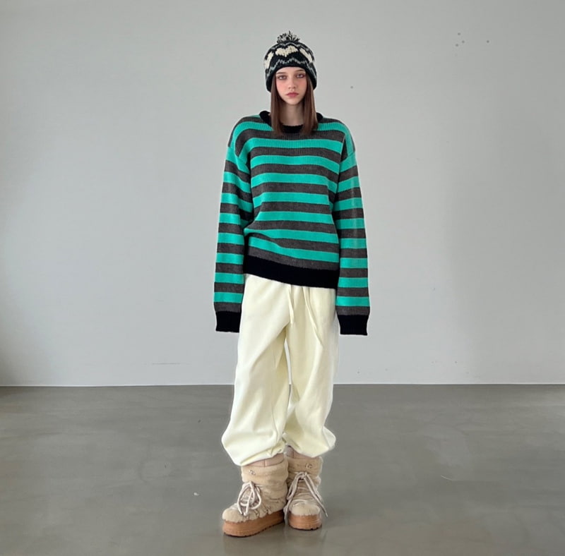 Another Avenue - Korean Women Fashion - #momslook - Stripe Wool Knit Sweater - 4