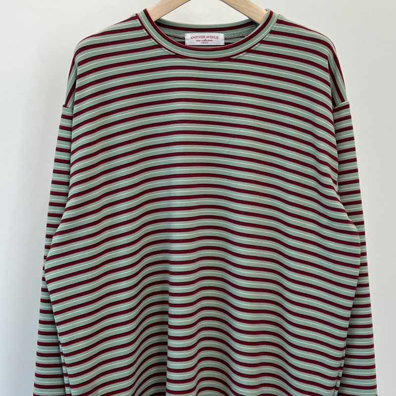 Another Avenue - Korean Women Fashion - #vintageinspired - Peach Stripe Tee - 3
