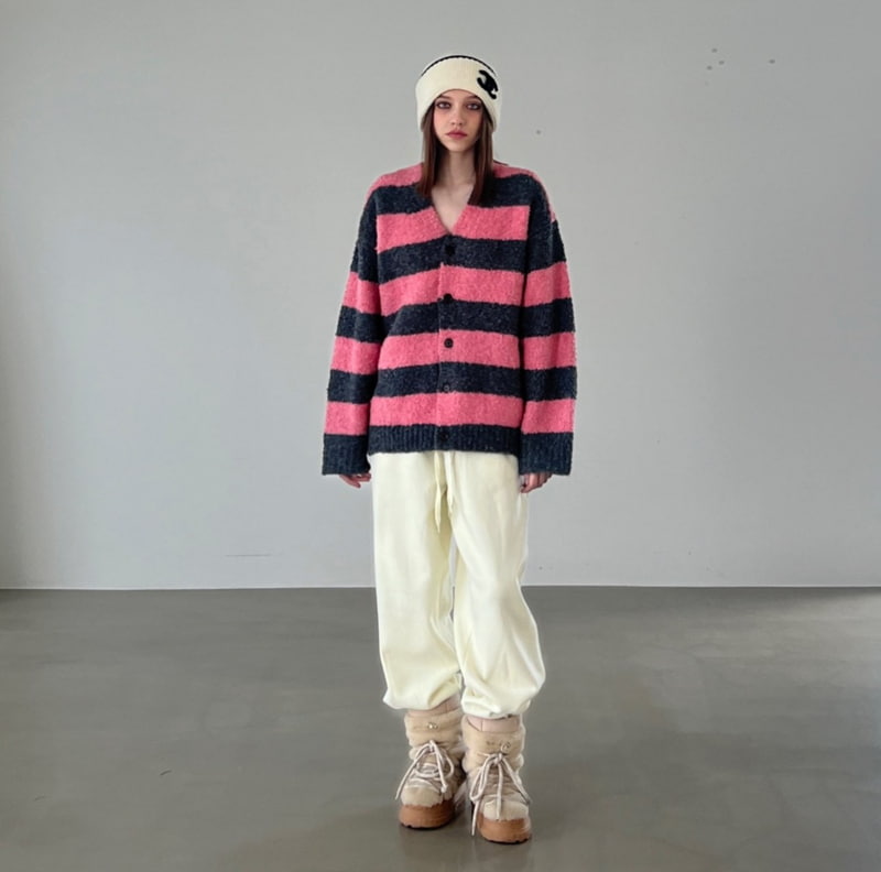 Another Avenue - Korean Women Fashion - #womensfashion - Buckle Stripe Cardigan - 7