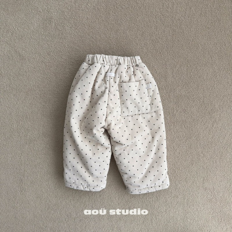 Aou Studio - Korean Baby Fashion - #babyoninstagram - Dot Quilted Pants - 11