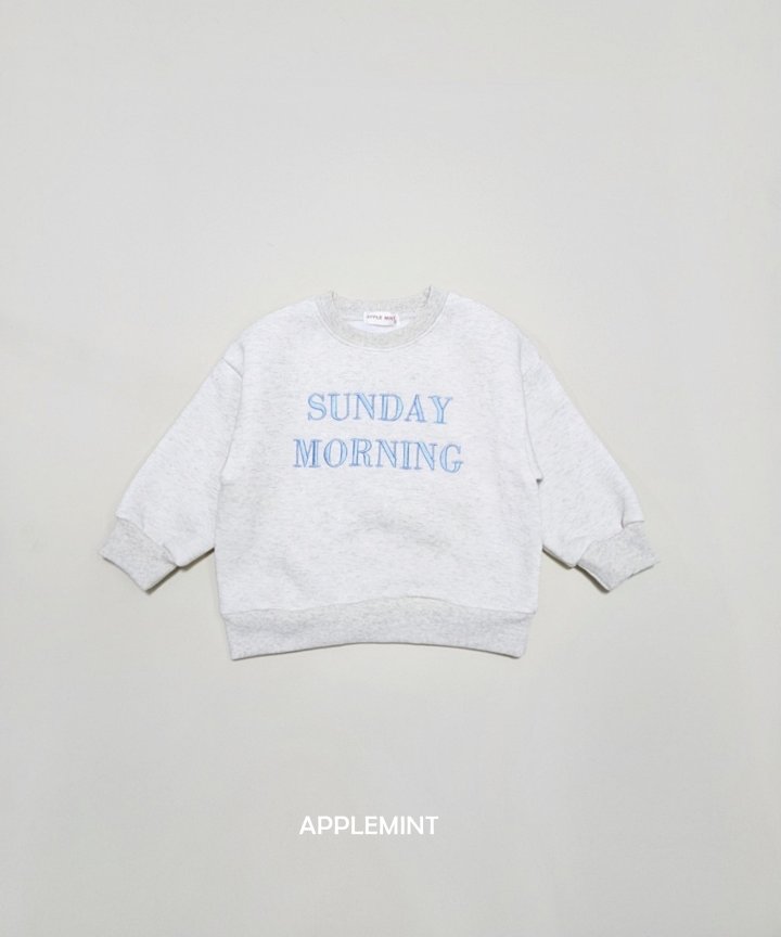 Applemint - Korean Children Fashion - #childofig - Sunday Embroidery Sweatshirts
