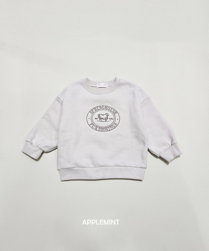 Applemint - Korean Children Fashion - #kidzfashiontrend - Sheep Embroidery Sweatshirts - 2