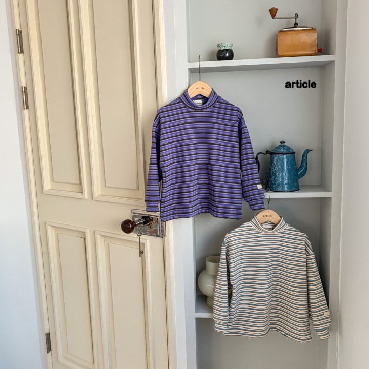 Article - Korean Children Fashion - #childofig - Umu Stripe Turtleneck