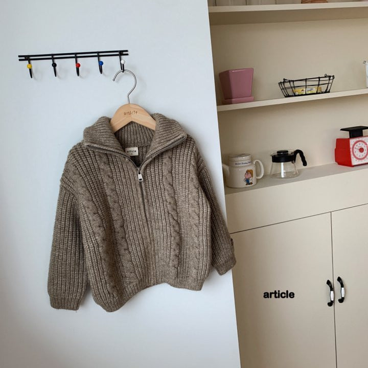 Article - Korean Children Fashion - #magicofchildhood - High Neck Mochi Zip-up - 7