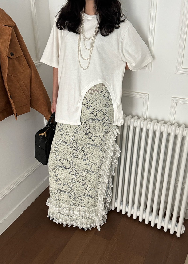 Auver_Fit - Korean Women Fashion - #shopsmall - Double Neck Pigment Tee - 8