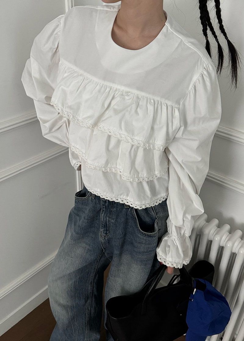 Auver_Fit - Korean Women Fashion - #vintagekidsstyle - Cancan Totan Blouse - 2