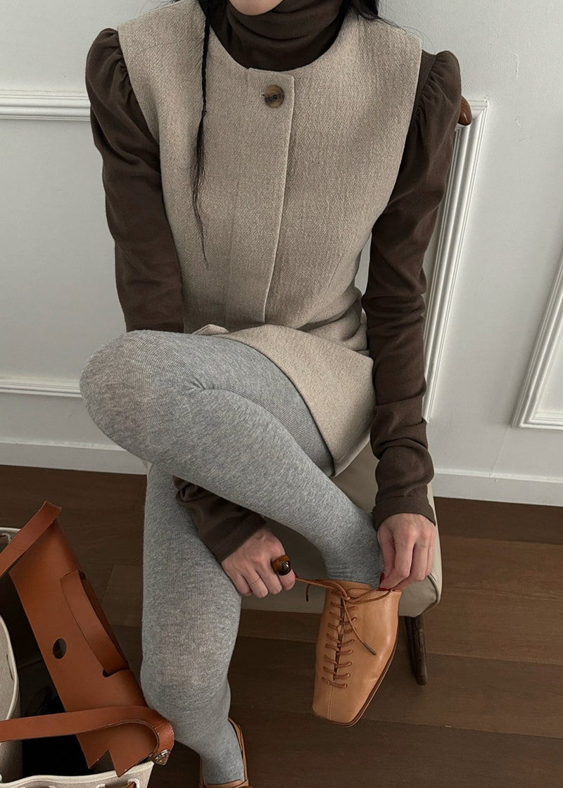 Auver_Fit - Korean Women Fashion - #vintagekidsstyle - Wool Dart One-piece