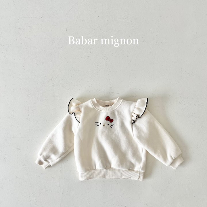 Babar Mignon - Korean Children Fashion - #childrensboutique - Frill Doll Embroidery Sweatshirts - 8