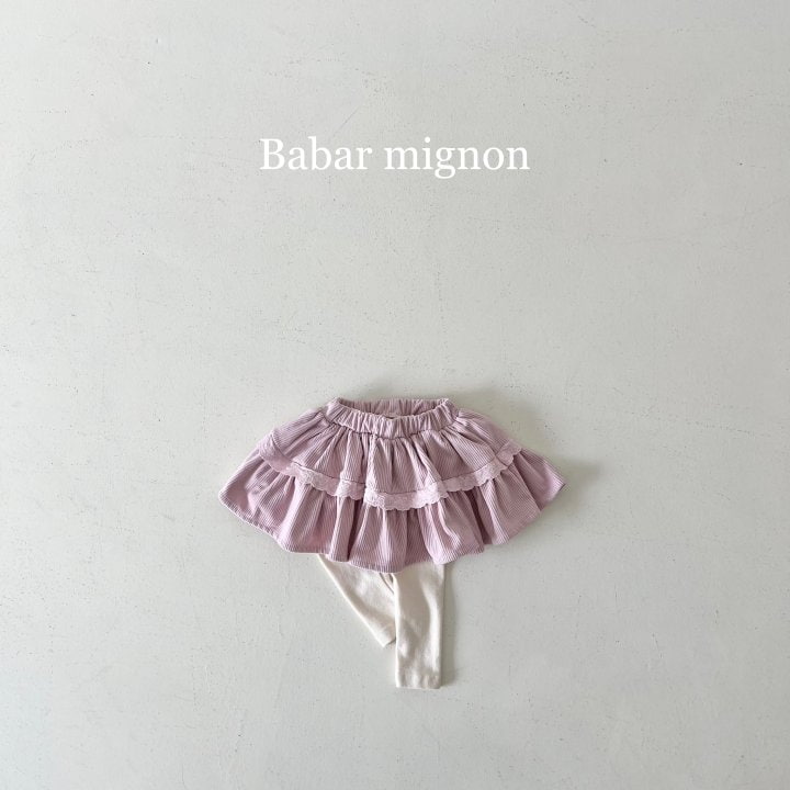 Babar Mignon - Korean Children Fashion - #designkidswear - Lace Cancan Skirt Leggings - 6