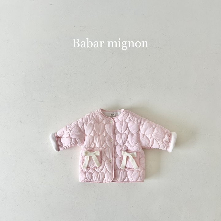 Babar Mignon - Korean Children Fashion - #designkidswear - Heart Padded Jumper