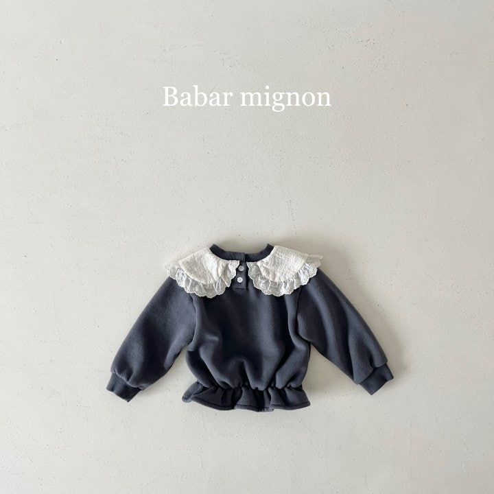 Babar Mignon - Korean Children Fashion - #kidsstore - Love Collar Sweatshirts - 11