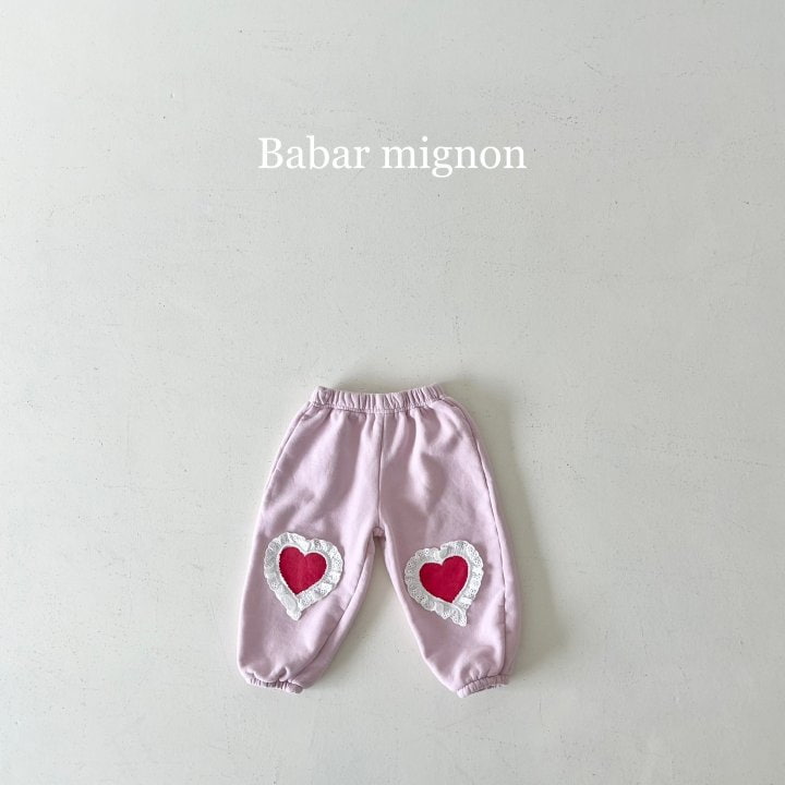 Babar Mignon - Korean Children Fashion - #magicofchildhood - Heart Lace Jogger Pants - 11