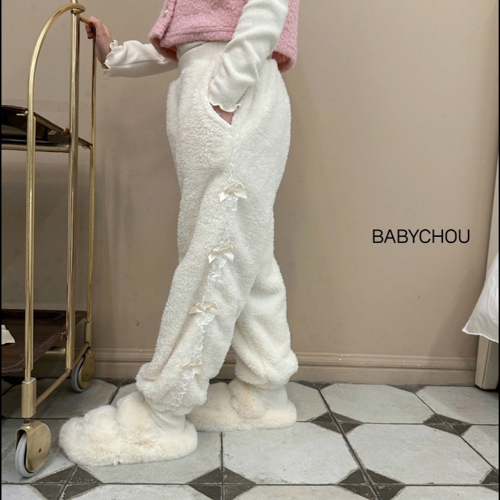 Babychou - Korean Children Fashion - #littlefashionista - Boa Jogger Pants - 2