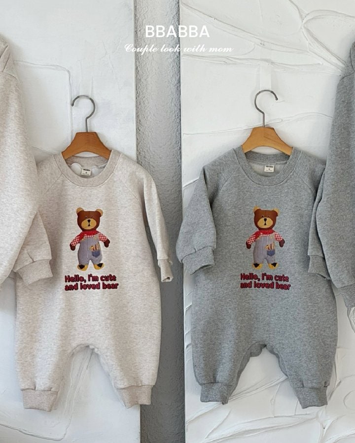 Bbabba - Korean Baby Fashion - #babyboutiqueclothing - Winter Bear Long Suit - 6