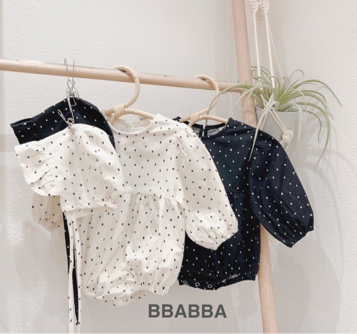 Bbabba - Korean Baby Fashion - #babyclothing - Fleece Frill Dot Suit Set - 2
